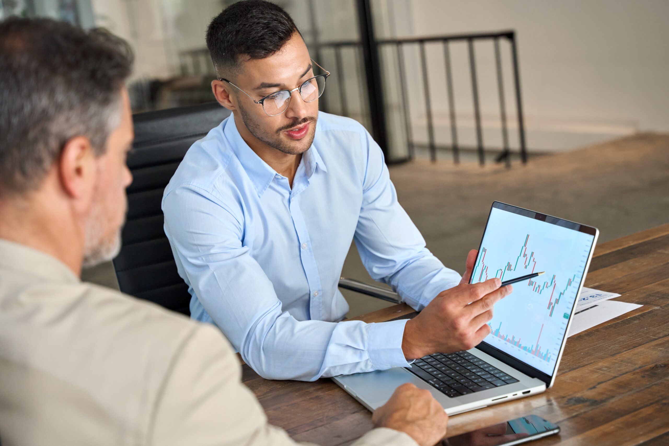 marketing consultant in a meeting